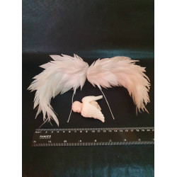 Набір прикрас на хрещення. Фігурка Немовля з крилами. Вафельні крила.